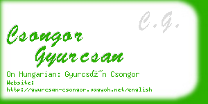 csongor gyurcsan business card